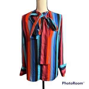 Eva Mendes | Women's Multicolor Career Blouse Sz M